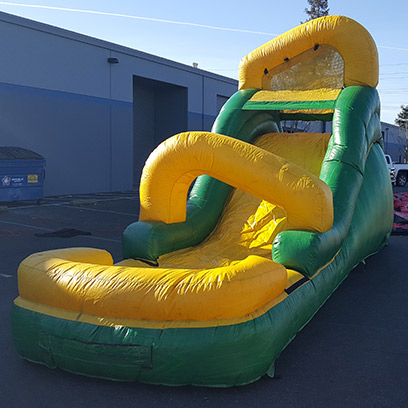 14' Green Backyard Water Slide for Sale