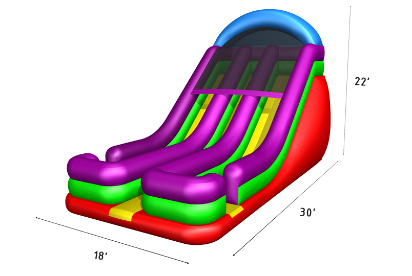 22' Dual Lane Slide - Interactive Game Warehouse